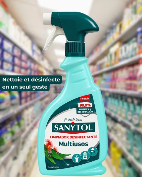 🧼 Un seul produit pour nettoyer et désinfecter au quotidien.