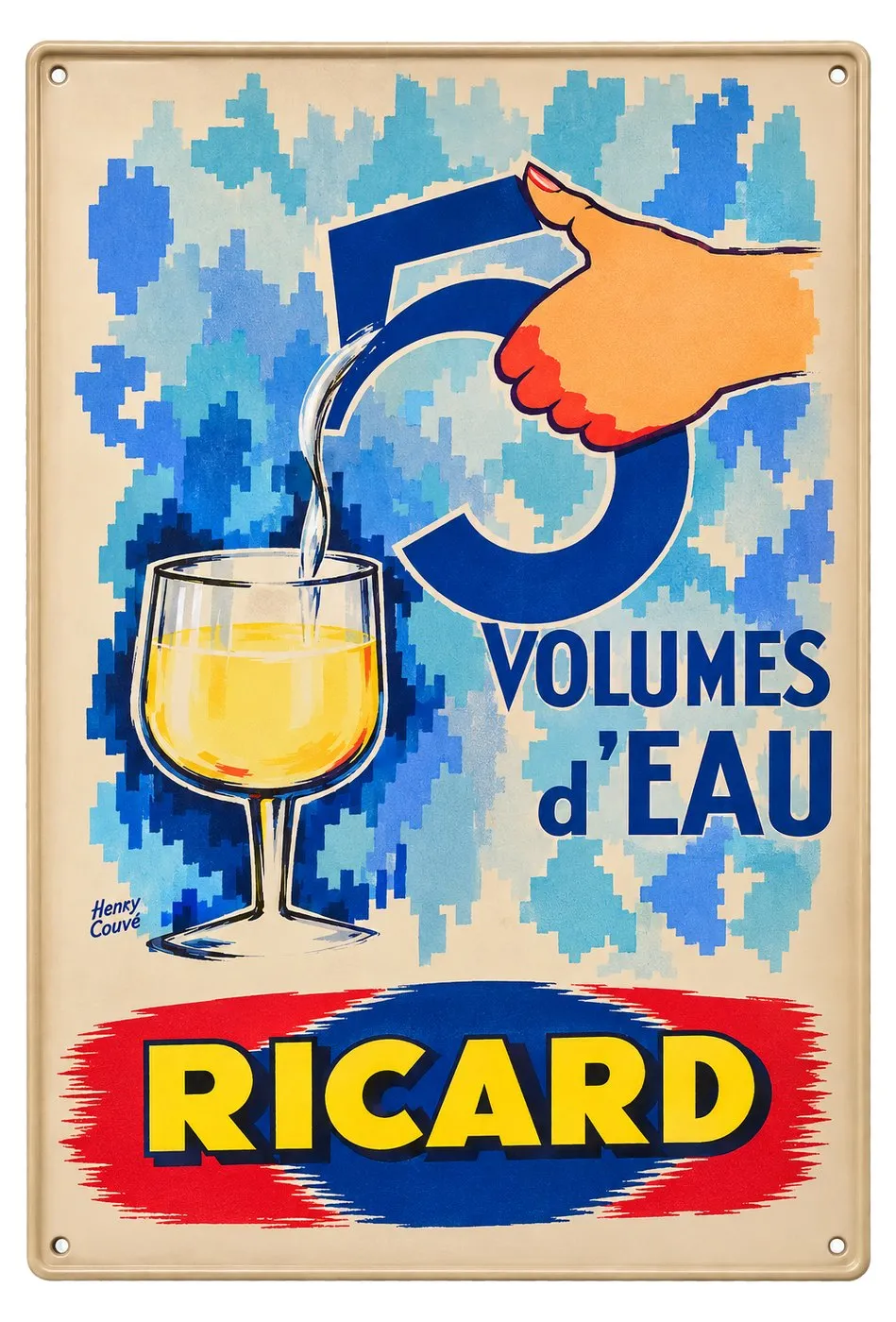Placa Ricard «5 volumes d’eau» d’Henry Couvé